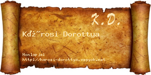 Károsi Dorottya névjegykártya