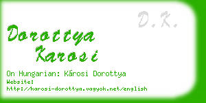 dorottya karosi business card