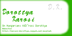 dorottya karosi business card